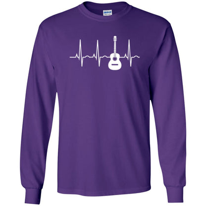 Guitarist T-shirt Guitar Heartbeat T-shirt Purple