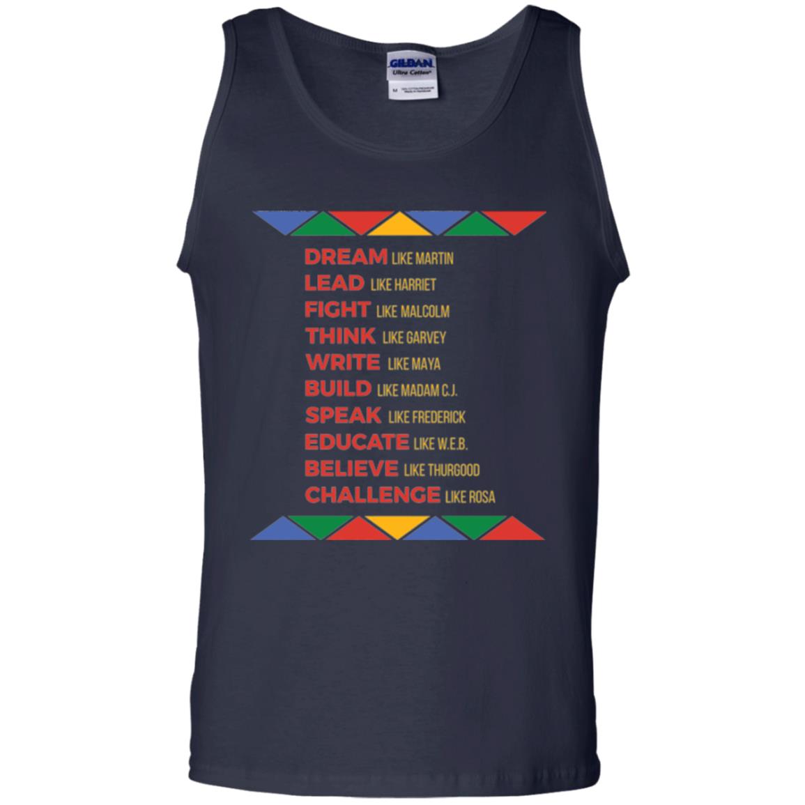Black History African American Heroes T-shirt Navy