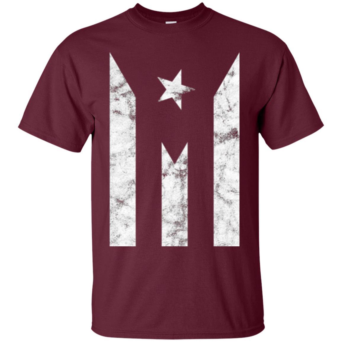 Boricua T-shirt Puerto Rico Black Flag T-shirt Maroon