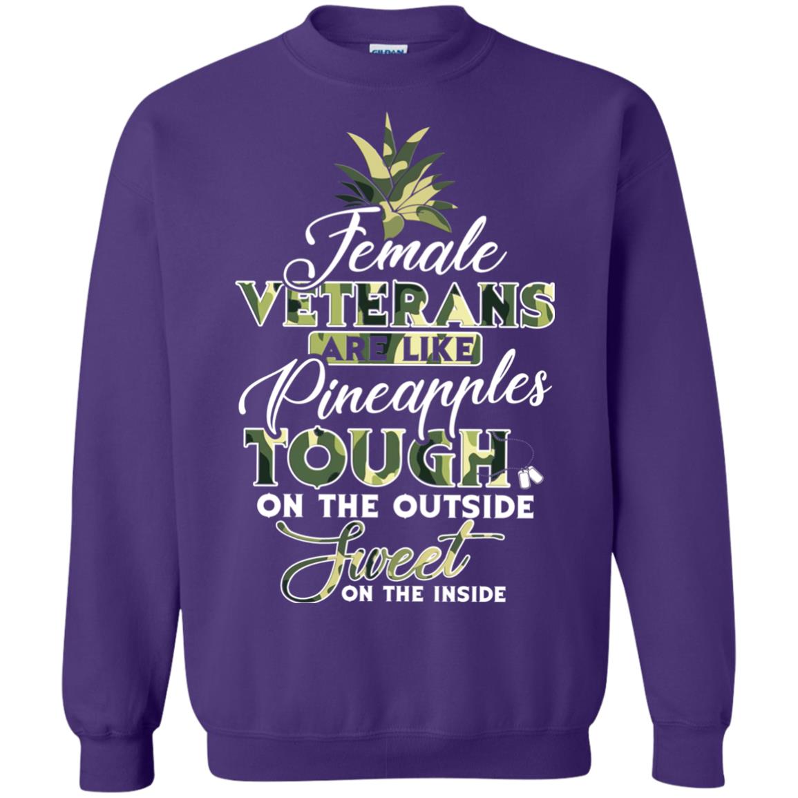 Female Veterans Are Like Pineapple Tough On The Outside Sweet On The Inside Purple