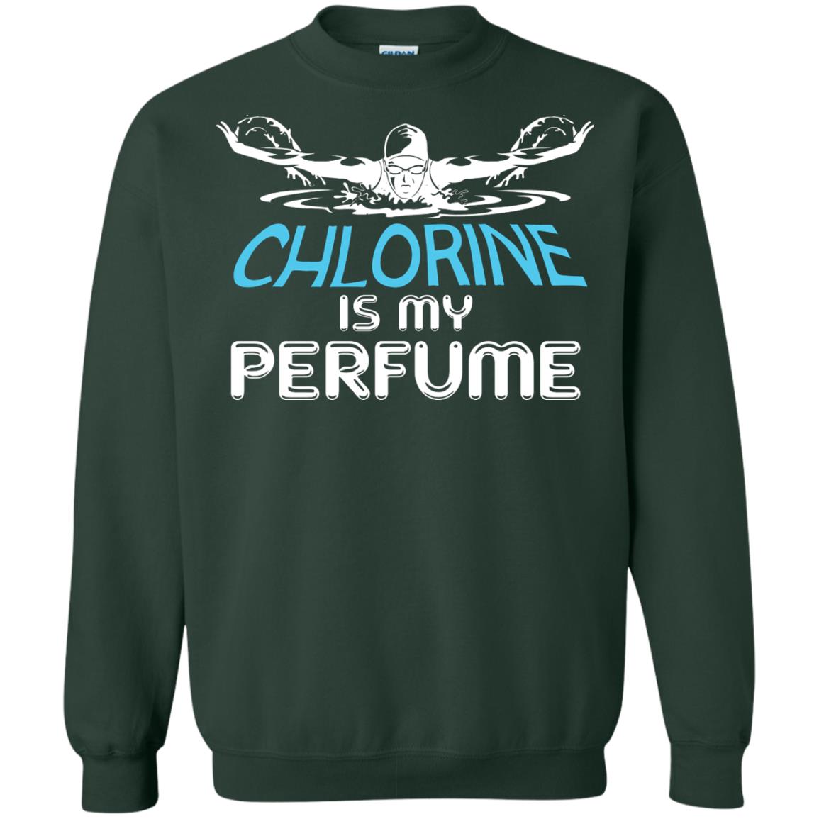 Swimmer T-shirt Chlorine Is My Perfume Forest Green