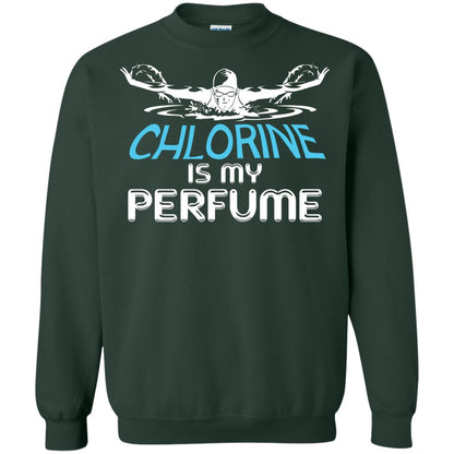 Swimmer T-shirt Chlorine Is My Perfume Forest Green