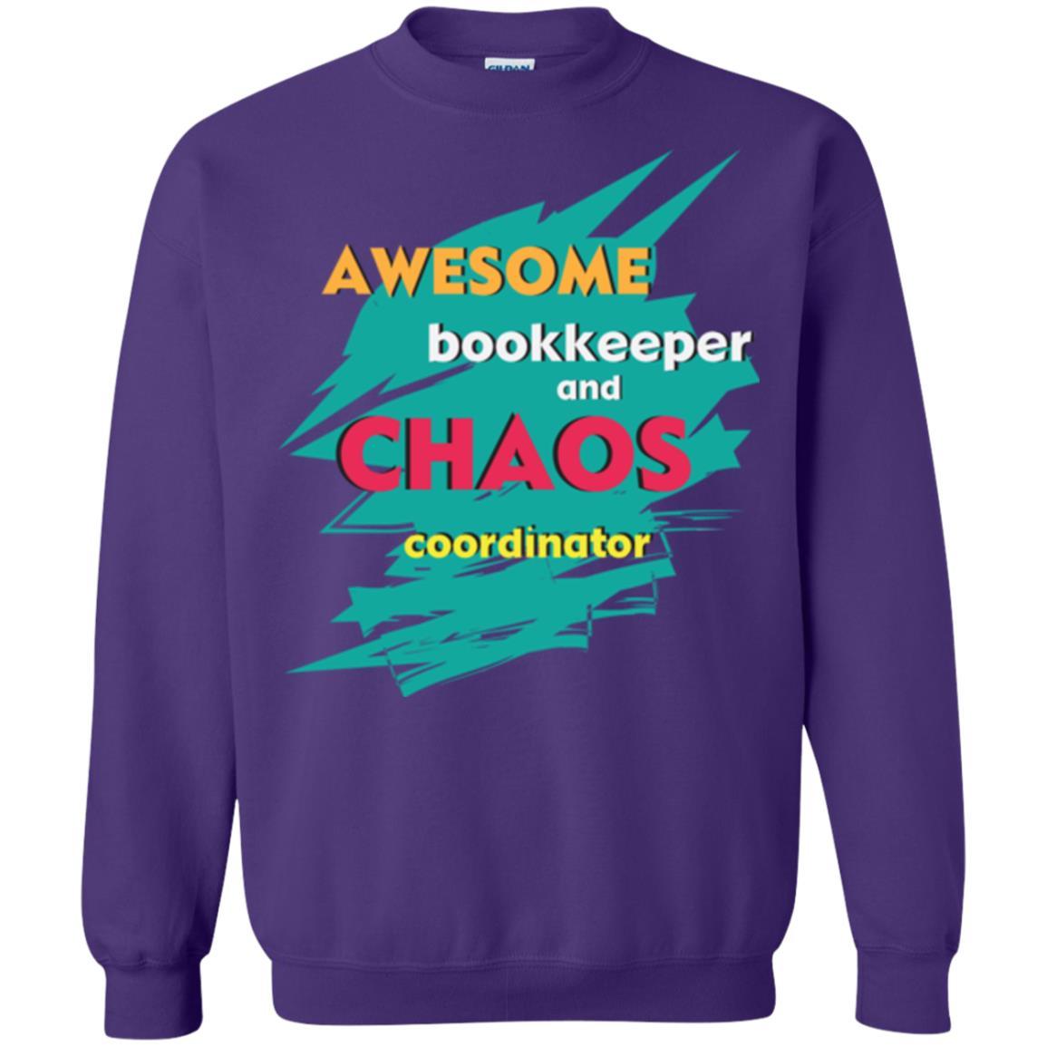 Bookkeeper T-shirt Awesome Bookkeeper And Chaos Coordinator Purple