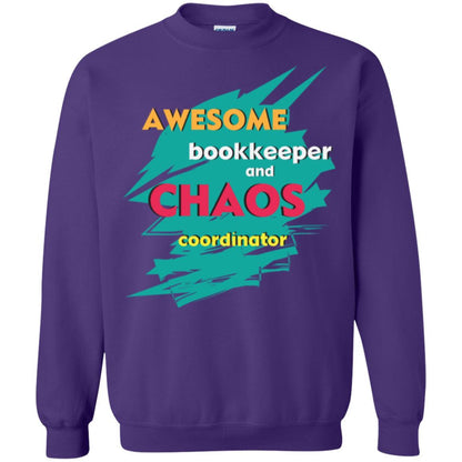 Bookkeeper T-shirt Awesome Bookkeeper And Chaos Coordinator Purple