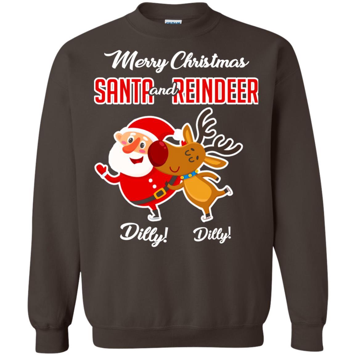 Christmas T-shirt Merry Christmas Dilly Dilly Dark Chocolate