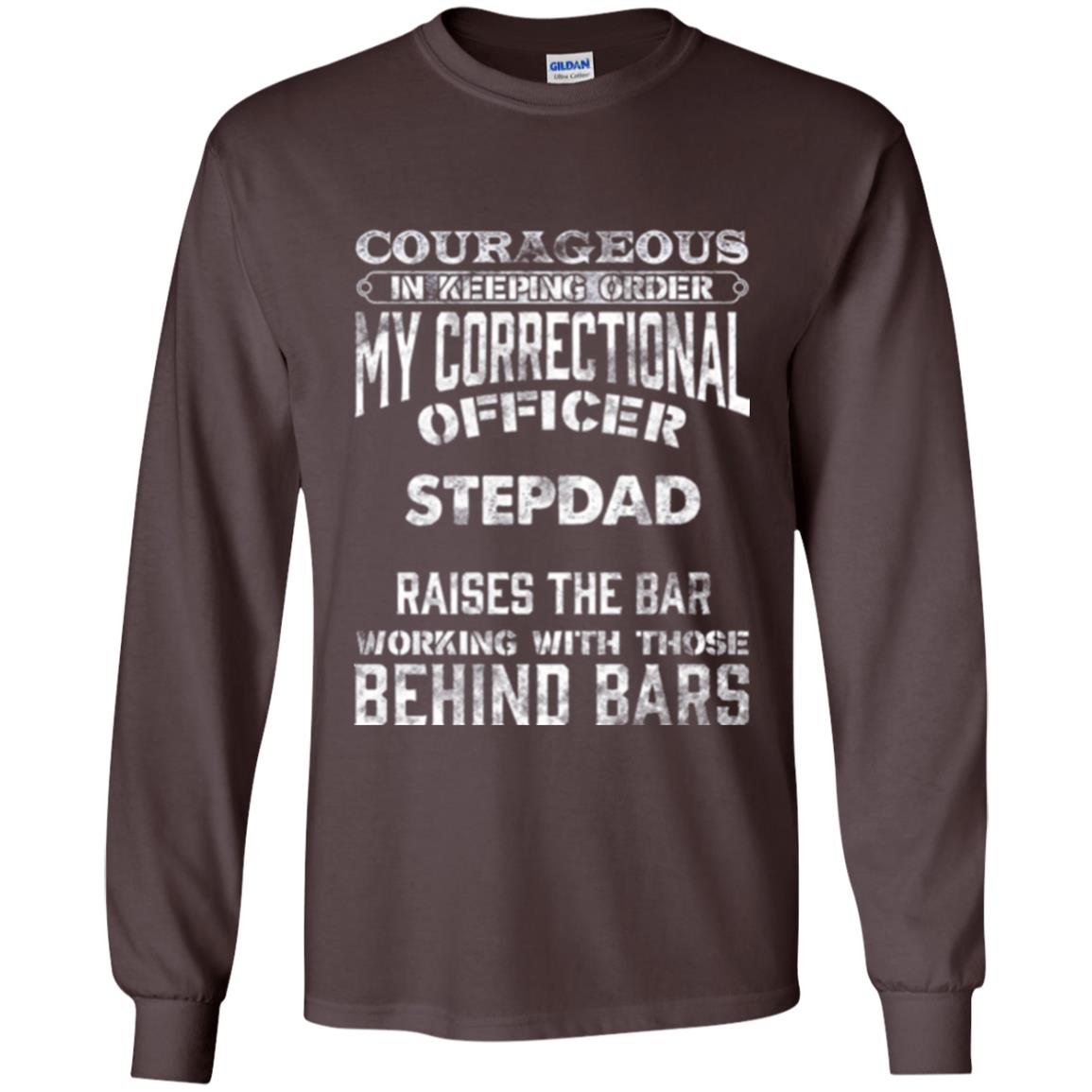 Daddy T-shirt Correctional Officer Step Dad Support Dark Chocolate
