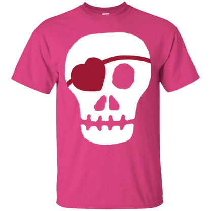 Skull Heart Valentines Day T-shirt Heliconia