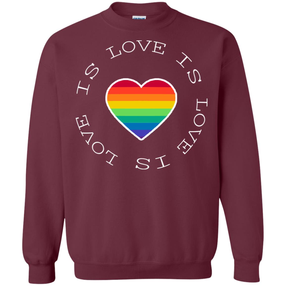 Love Is Love Rainbow Heart Lgbt Support Gift Shirt Maroon
