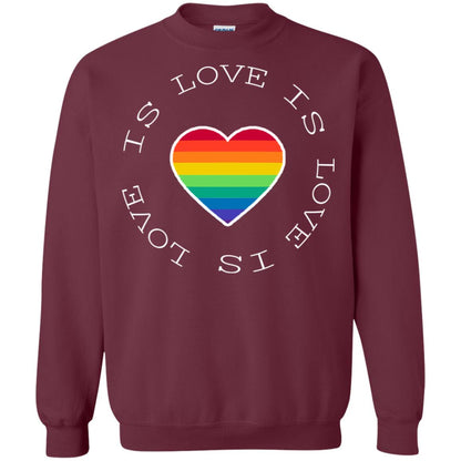 Love Is Love Rainbow Heart Lgbt Support Gift Shirt Maroon