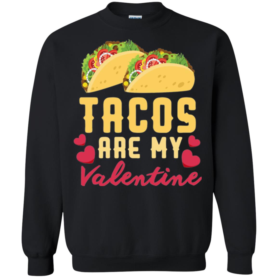 Funny Valentines Day Shirt Tacos Lovers Love Heart Gift Shirt Black