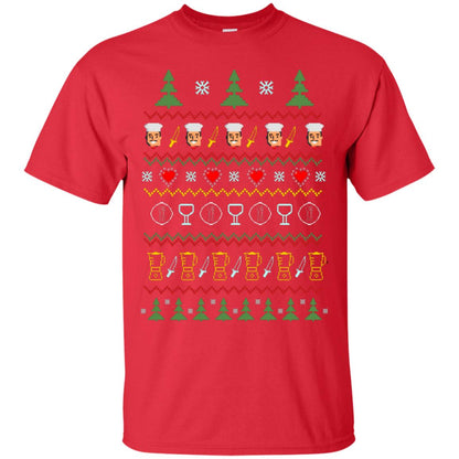 Chef Christmas X-mas Gift Shirt For Cooking Lovers Red