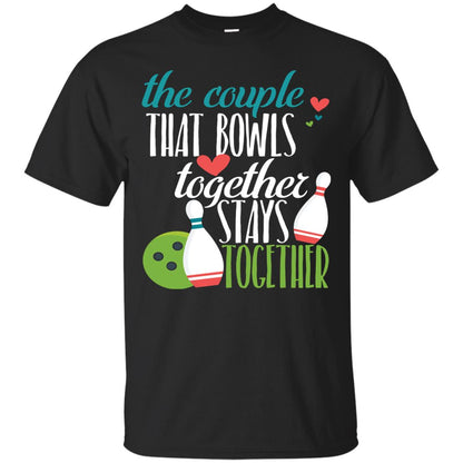 Bowler Shirt The Couple That Bowls Together Stay Together Black