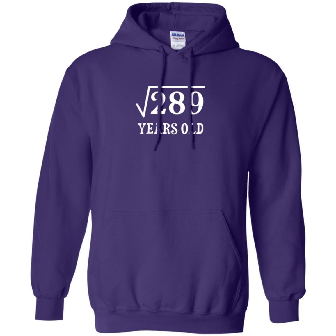Brithday T-shirt Square Root Of 289 Purple