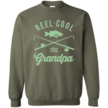 Fisherman T-shirt Retired Grandpa Reel Cool Military Green