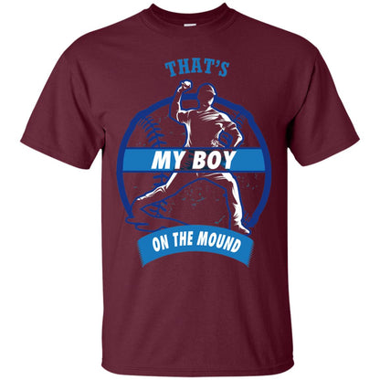 Thats My Boy On The Mound Softball Pitcher Shirt Maroon