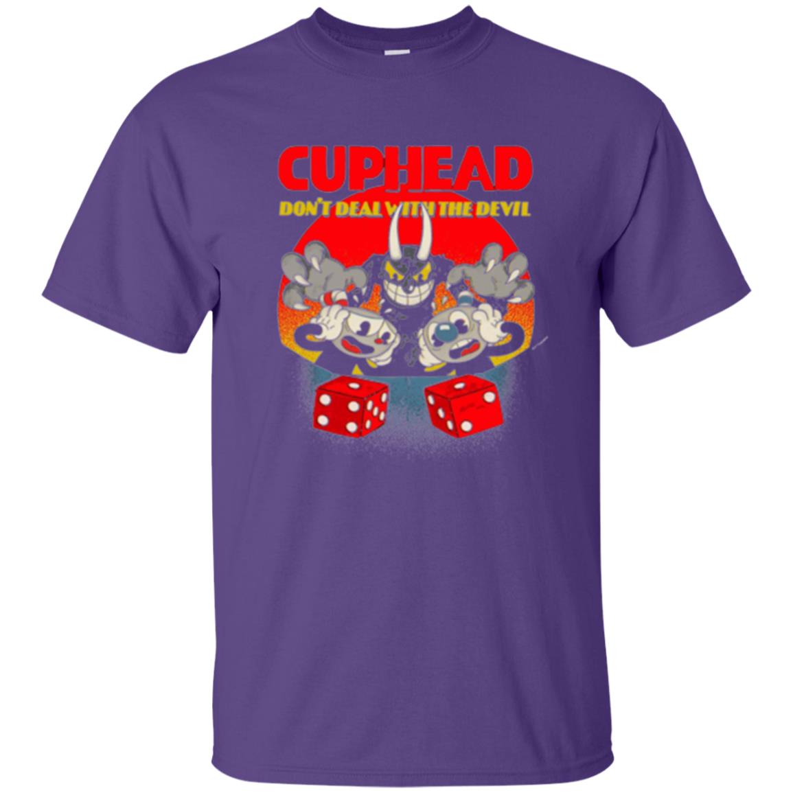 Gamer T-shirt Cuphead Don_t Deal With The Devil Purple