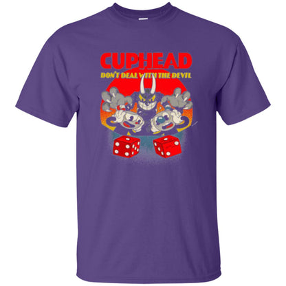 Gamer T-shirt Cuphead Don_t Deal With The Devil Purple