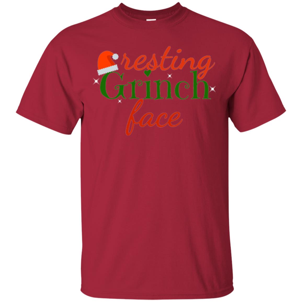 Funny Christmas T-shirt Resting Grinch Face Cardinal
