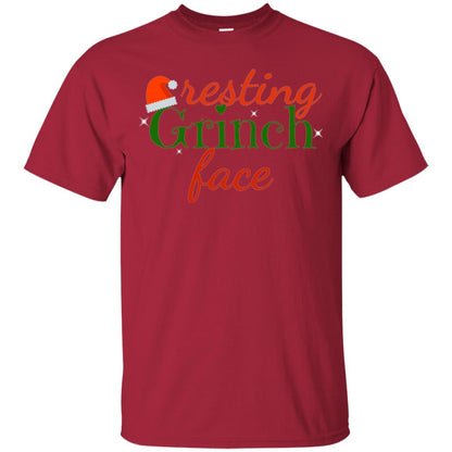 Funny Christmas T-shirt Resting Grinch Face Cardinal