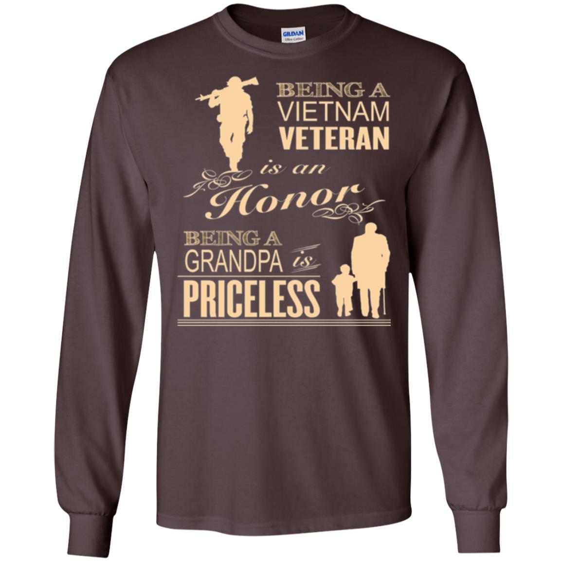 Veteran T-shirt Being A Vietnam Veteran Is An Honor Dark Chocolate