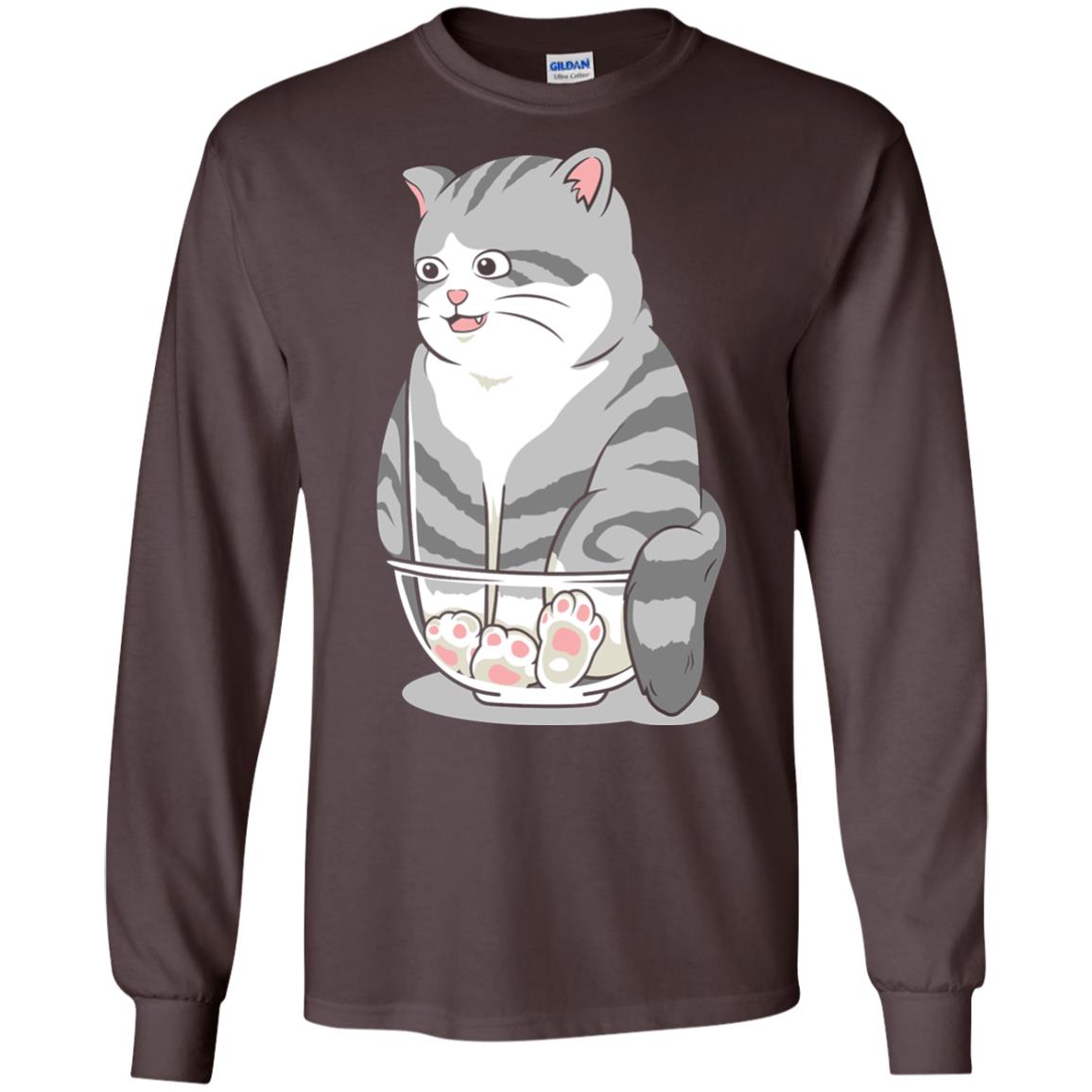 Cat Smile Cat Lover T-shirt Dark Chocolate