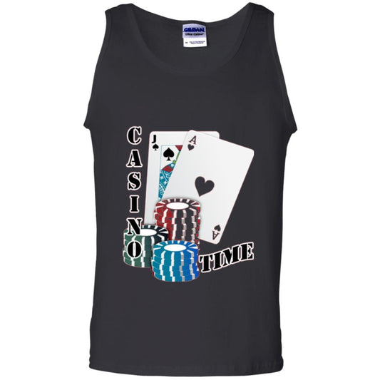 Fun Gambling T-shirt Casino Time Black