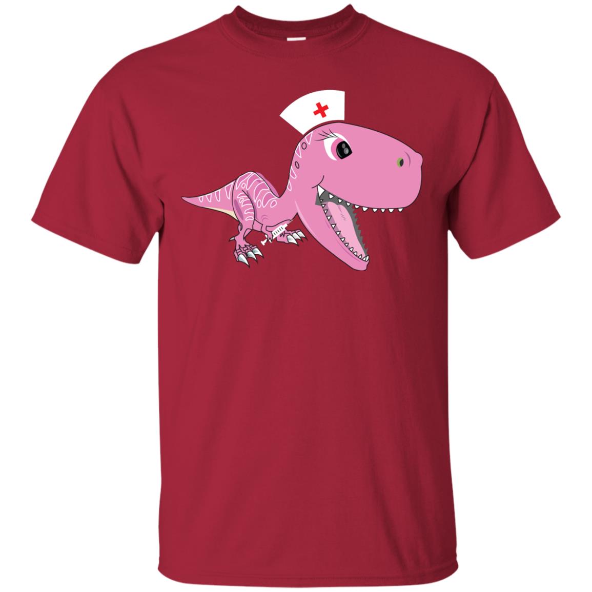 Dinosau-nurse Dinosaurus Nursing Shirt Cardinal