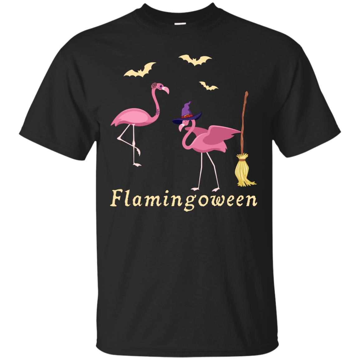 Flamingoween Flamingo Wicth Ride Stick Funny Quote On Haloween Gift Shirt Black
