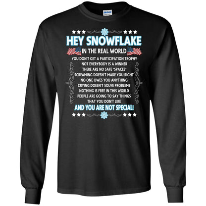 Hey Snowflake In The Real World Military T-shirt Black
