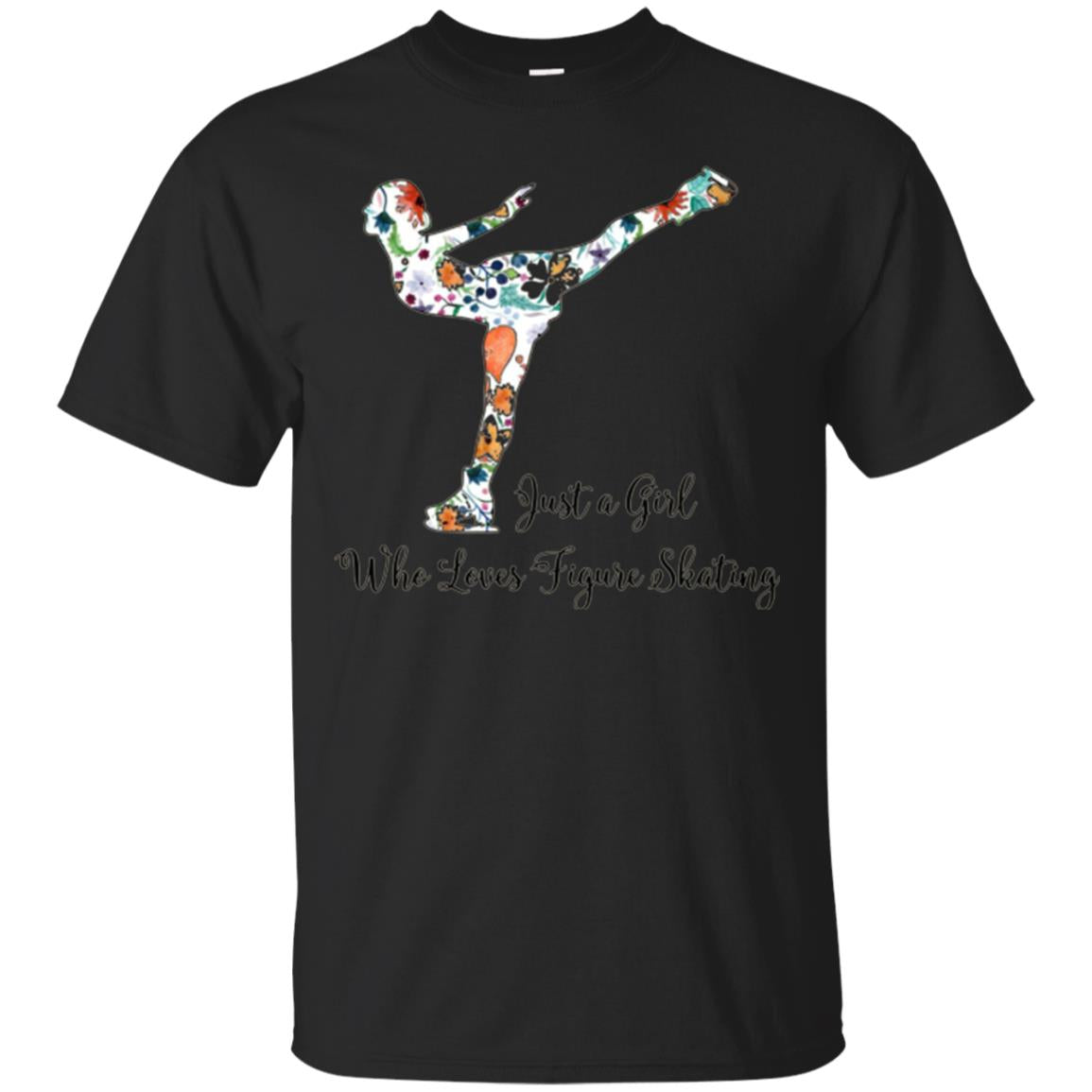 Just A Girl Who Loves Figure Skating T-shirt Black