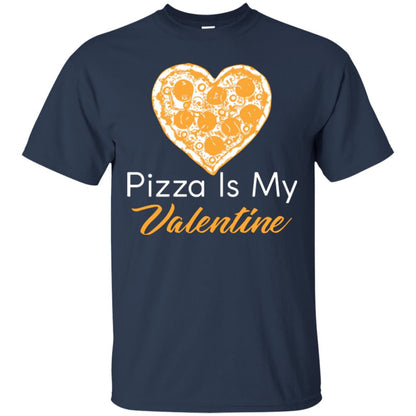 Pizza Lover T-shirt Pizza Is My Valentine Navy