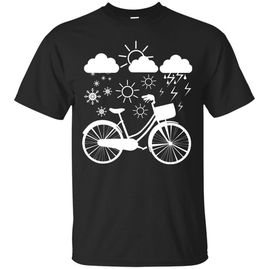 Bicycle All Weather Cyclist T-shirt For Bicycle Lover Black