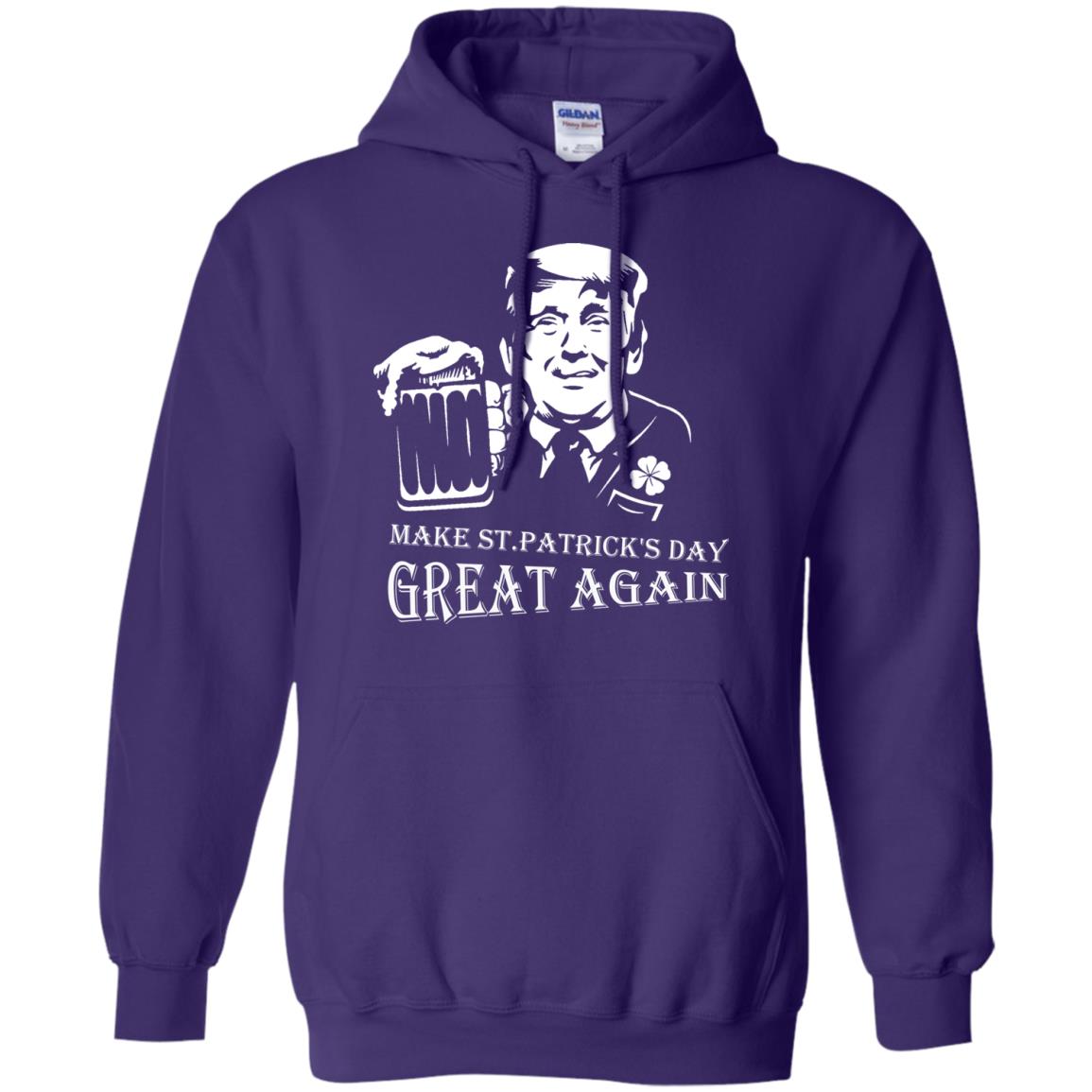 Anti Trump T-shirt Make St.patrick's Day Great Again With American President Purple