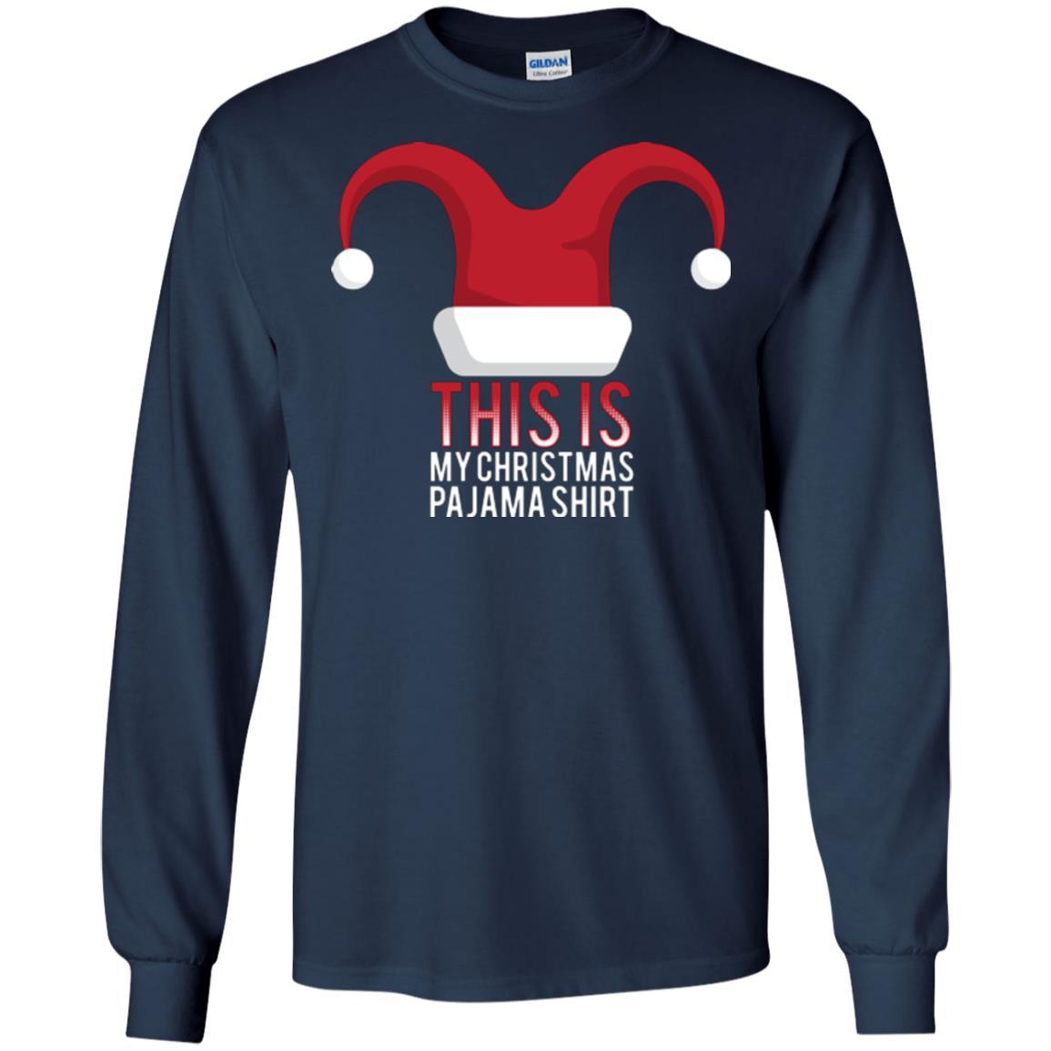 Christmas T-shirt This Is My Christmas Pajama Shirt Navy