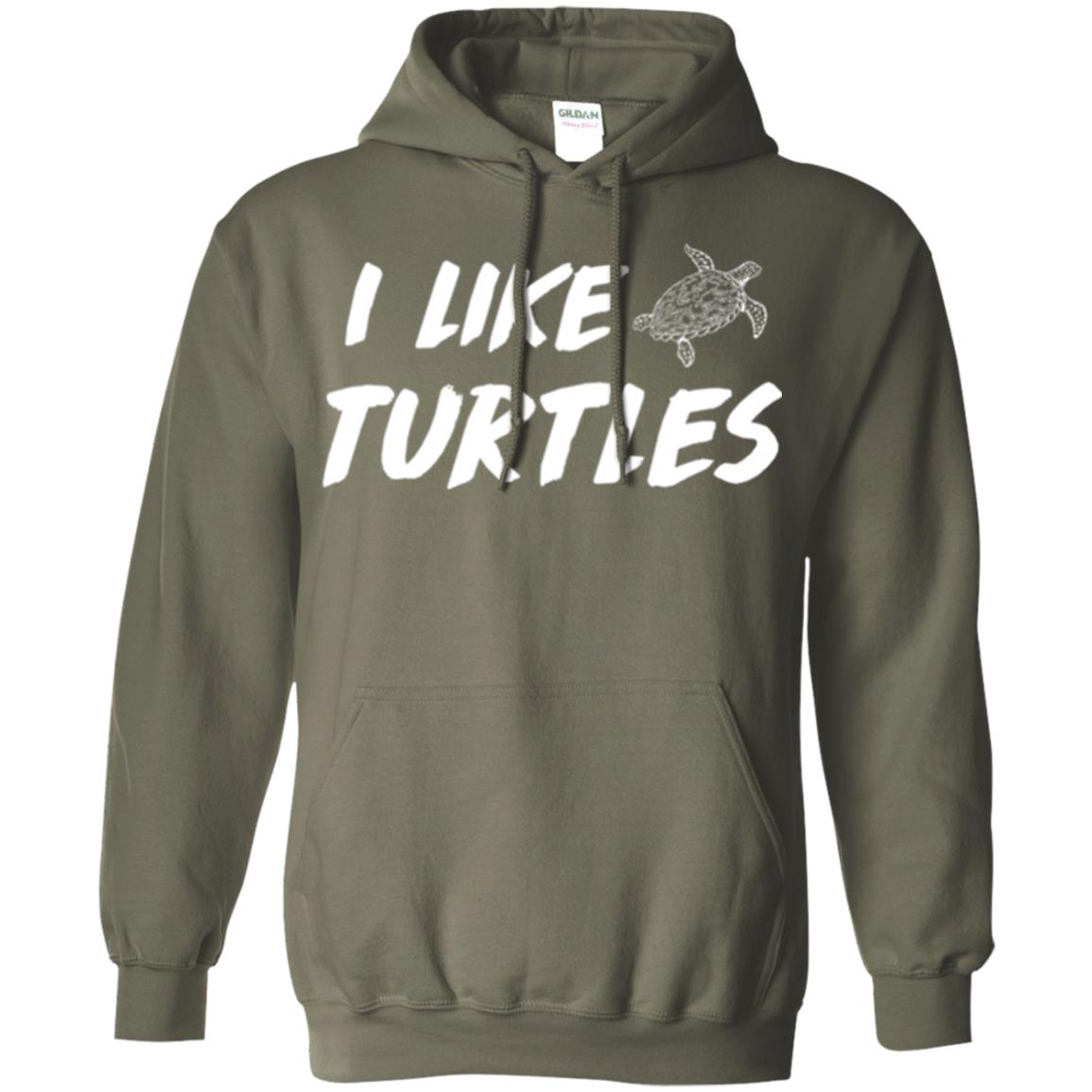 I Like Turtles T-shirt Military Green