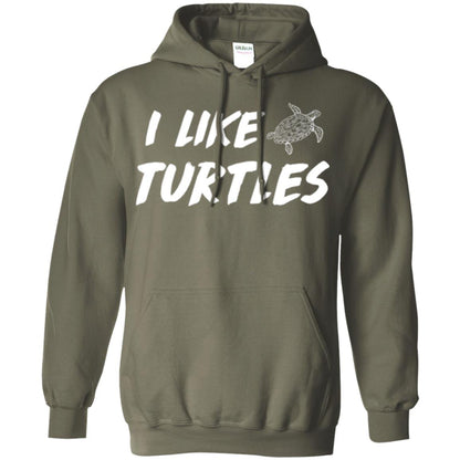 I Like Turtles T-shirt Military Green