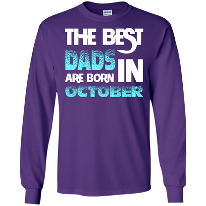 Daddy T-shirt The Best Dads Are Born In October Purple