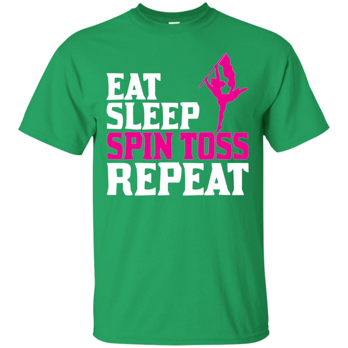 Eat Sleep Spin Toss Repeat Color Guard T-shirt Irish Green