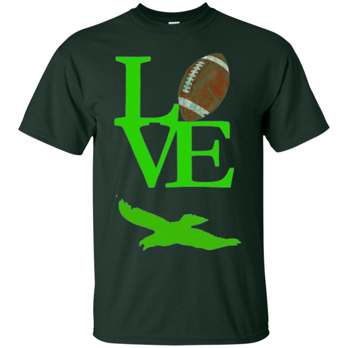 Football Lover T-shirt Love Football Flying Bird T-shirt Forest Green