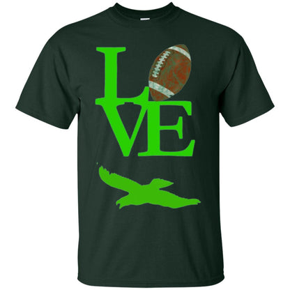 Football Lover T-shirt Love Football Flying Bird T-shirt Forest Green