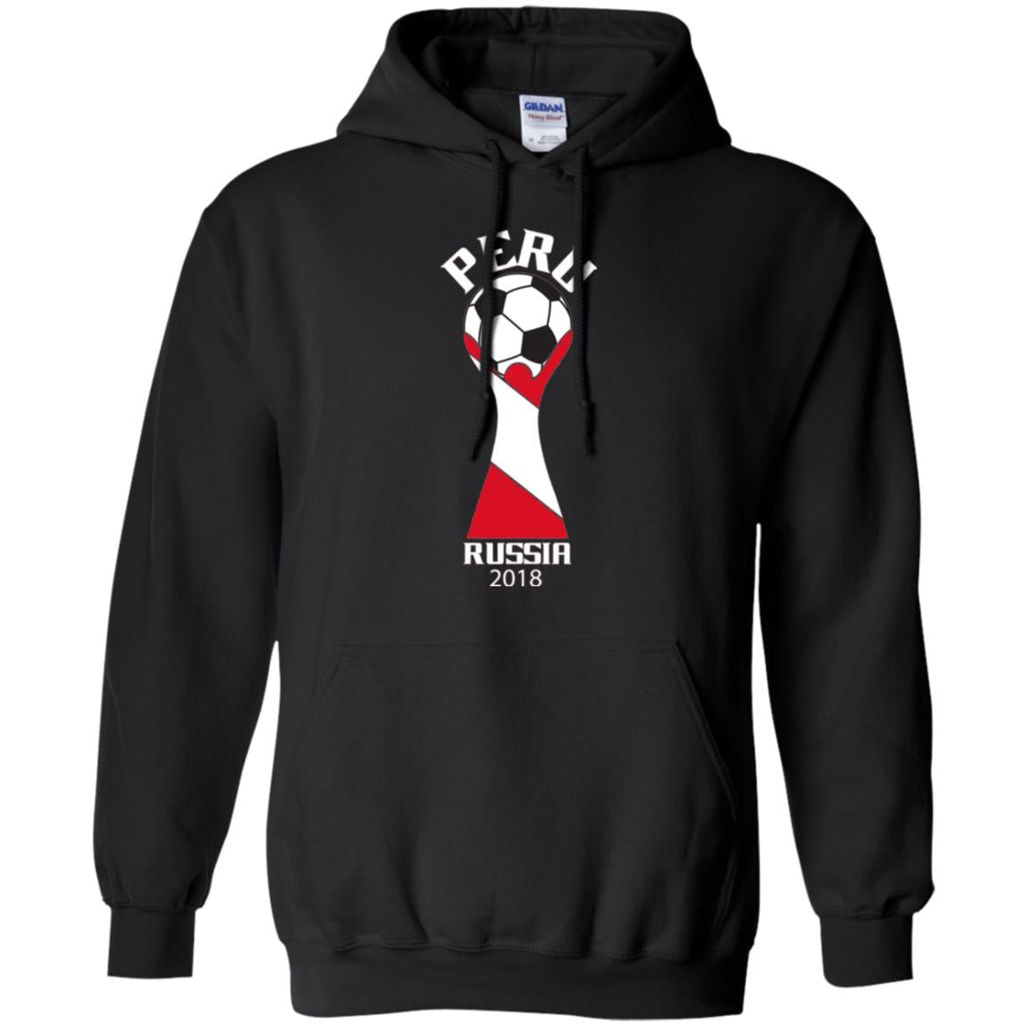 Football Lovers T-shirt Peru Russia 2108 Black