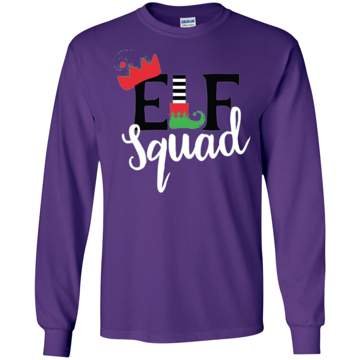 Christmas T-shirt Elf Squad Purple