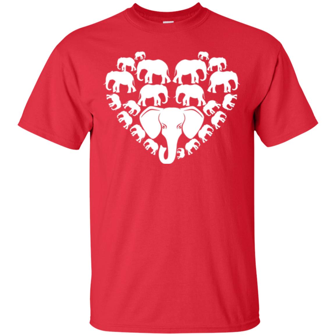 Elephant Lovers T-shirt Special Elephant Heart Red