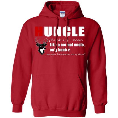 Huncle Definition Like A Normal Uncle Only Hunter Hunting Uncle Gift Shirt For Mens Red