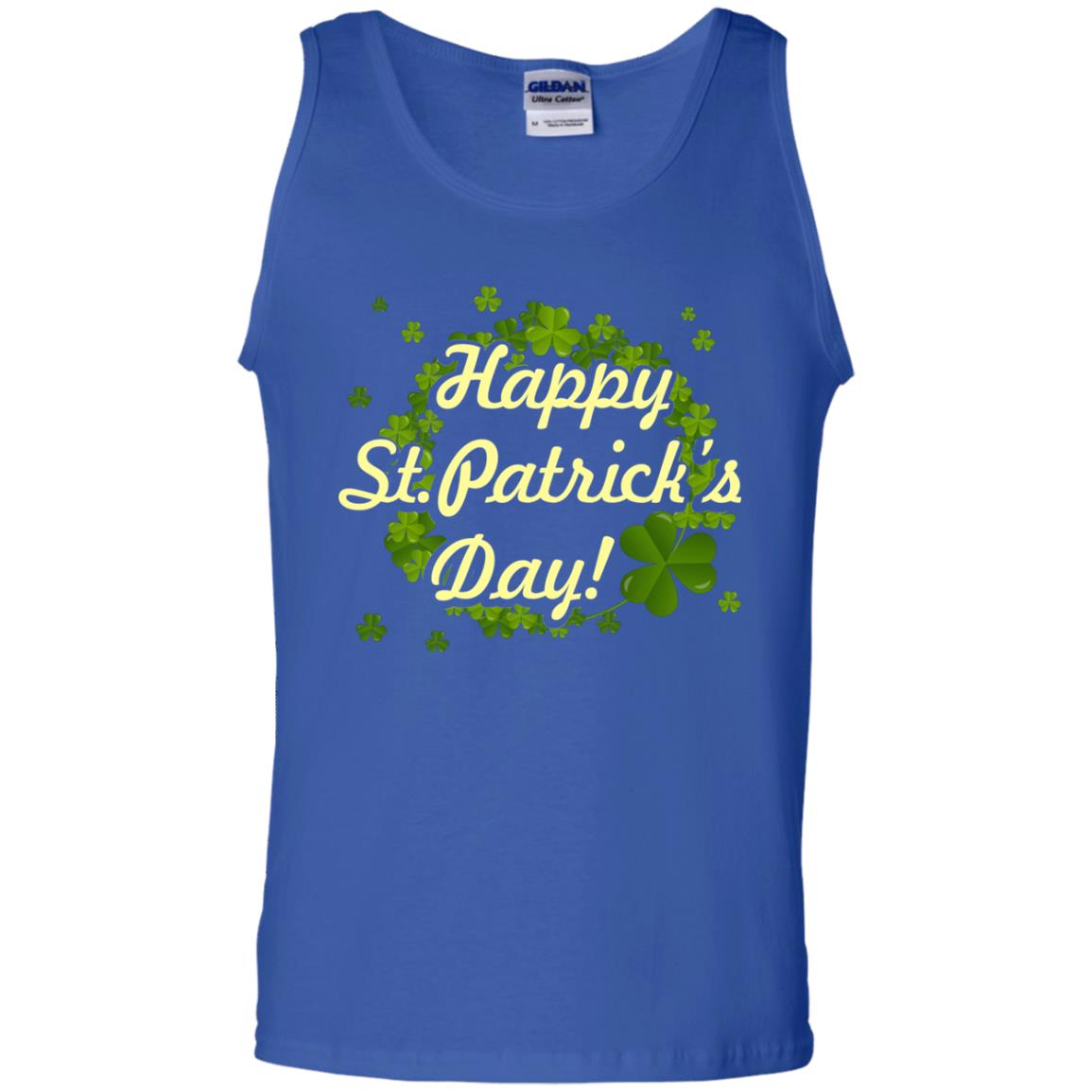 Happy St.patricks Day Shamrocks T-shirt Royal