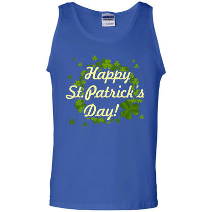Happy St.patricks Day Shamrocks T-shirt Royal