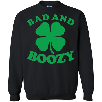 Bad And Boozy Saint Patricks Day T-shirt Black