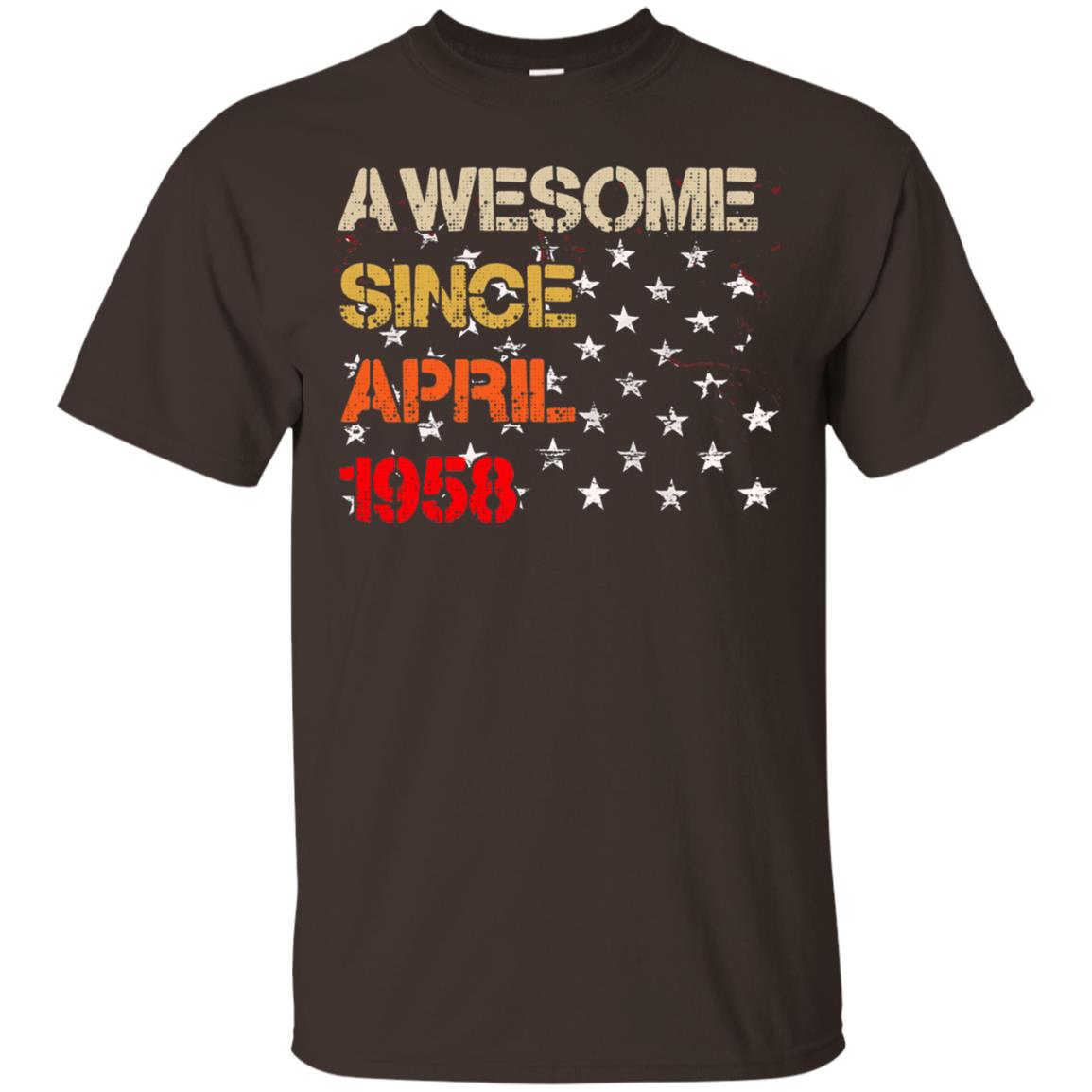 Born In April 1958 60th Birthday Awesome Since April 1958 Dark Chocolate