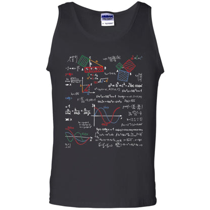 Math Lover T-shirt Formulas Cheat Sheet Black