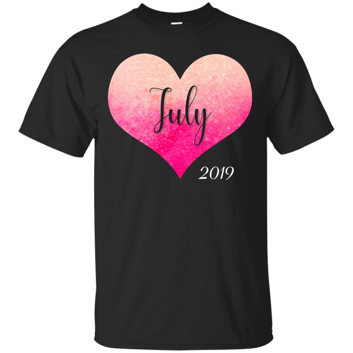 Pregnancy Reveal Announcement Party July 2019 Shirt Black